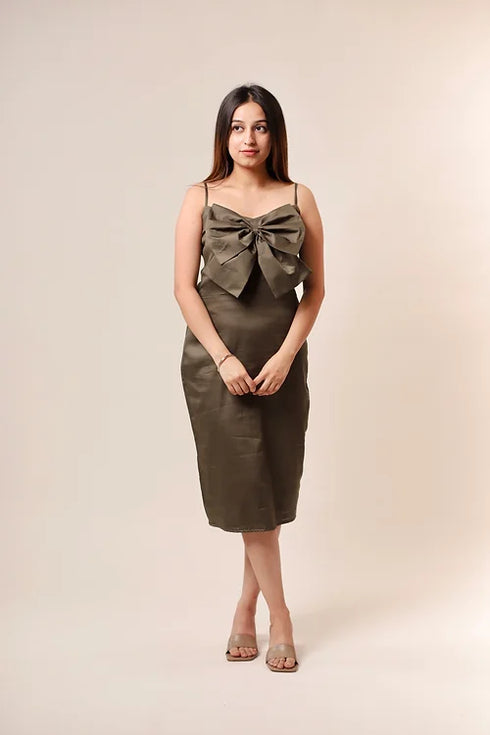 Kyra Statement Dress With Front Bow